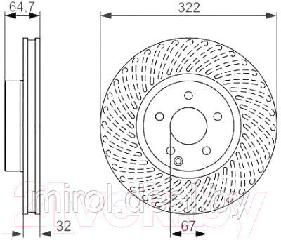 Тормозной диск Bosch 0986479652 - фото 1 - id-p226881451