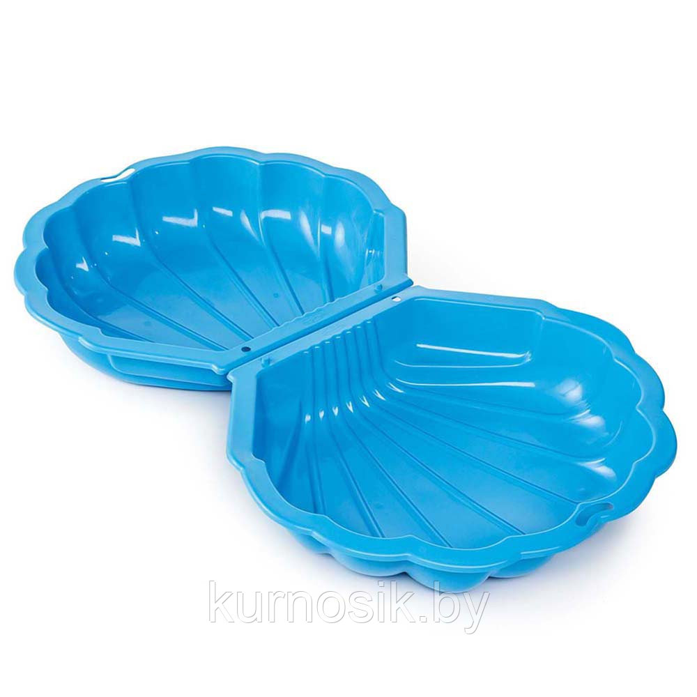 Детская песочница бассейн с крышкой Ракушка Макси Paradiso Toys 102 x 88 x 20 см голубая - фото 1 - id-p226883548