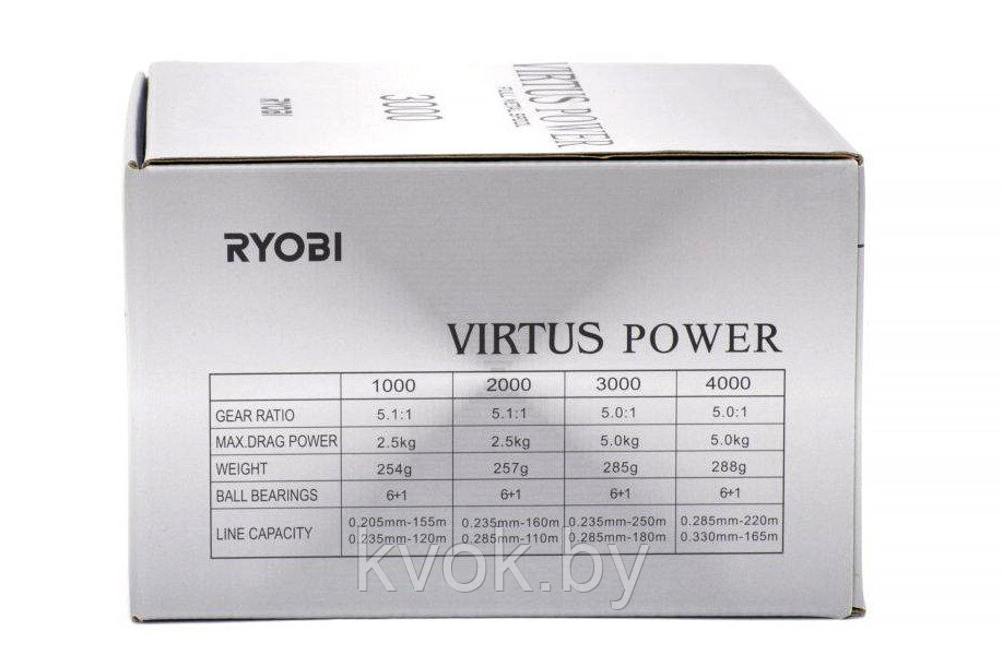 Катушка безынерционная Ryobi Virtus Power 1000 (6+1 подш.) - фото 8 - id-p226883672