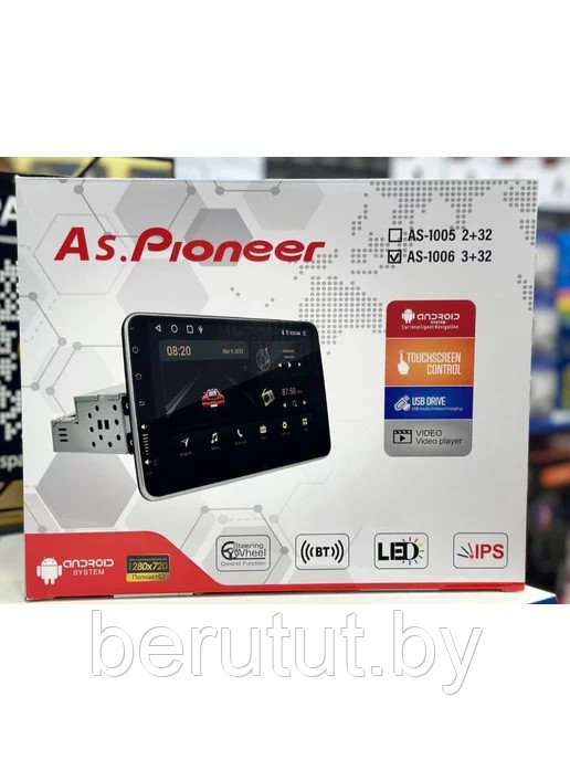 Магнитола в машину Android 1 din с сенсорным экраном 10" Pioneer AS-1005 - фото 7 - id-p227042836