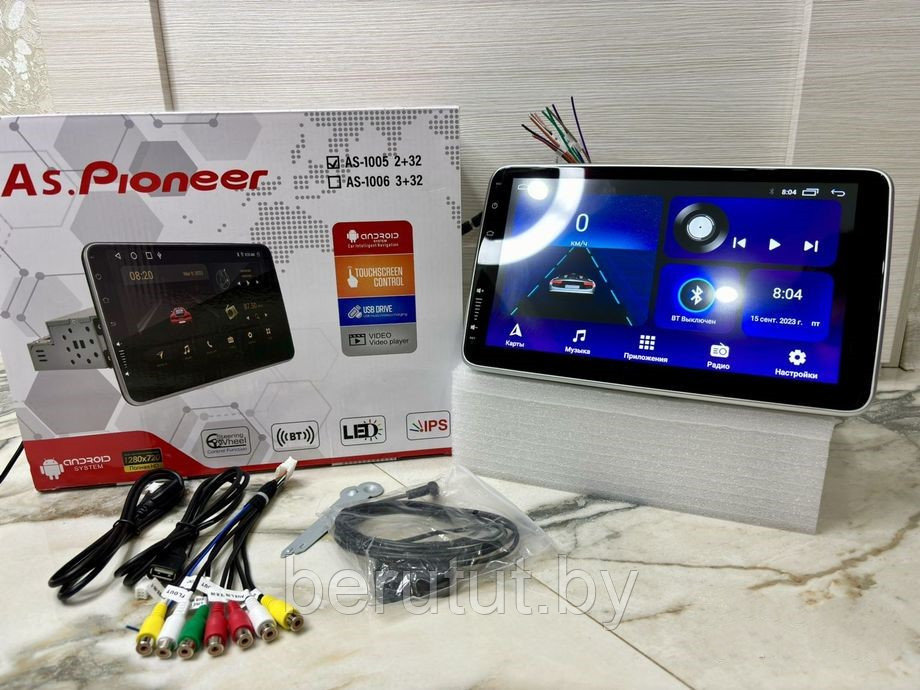 Магнитола в машину Android 1 din с сенсорным экраном 10" Pioneer AS-1005 - фото 5 - id-p227042836