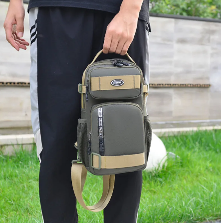 Сумка - рюкзак через плечо PRO Fashion. Серый - фото 5 - id-p227074300