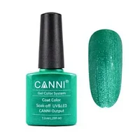 Гель-лак (шеллак) Canni №204 Shiny Peacock Green 7.3ml (с)