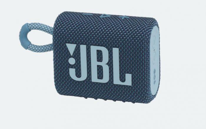 Колонка беспроводная bluetooth портативная музыкальная блютуз маленькая мини для ноутбука JBL GO3 синяя - фото 1 - id-p226682880