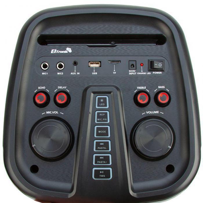 Большая портативная переносная блютуз колонка ELTRONIC Turbo 10Ach Bluetooth с радио пультом для вечеринок - фото 4 - id-p226683290