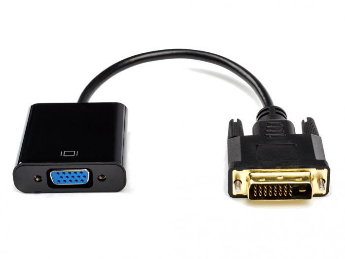 Переходник с DVI-D на VGA ATcom DVI-D Dual Link/M - VGA/F 0.1m AT9214 - фото 1 - id-p226853434