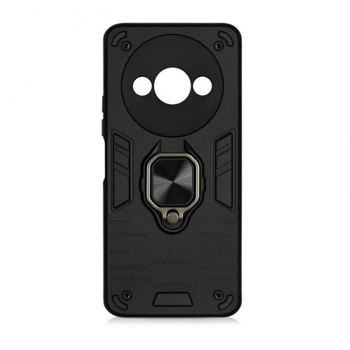Чехол DF для Xiaomi Redmi A3 / Poco C61 с магнитом и кольцом Black xiArmor-10 - фото 1 - id-p226681706