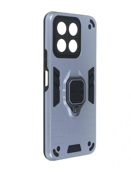 Чехол DF для Honor X8a с магнитом и кольцом Silver hwArmor-02 - фото 1 - id-p226853365