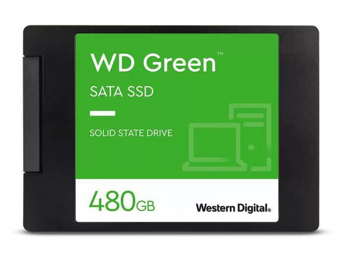 Твердотельный накопитель Western Digital Green SSD 480Gb SATA WDS480G3G0A - фото 1 - id-p226684060