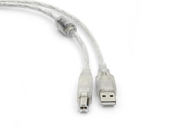 Аксессуар Gembird Cablexpert Pro USB 2.0 AM/BM 2m Transparent CCF-USB2-AMBM-TR-2M - фото 1 - id-p226684365