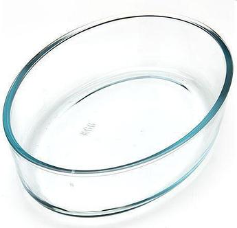 Стеклянная форма для запекания стекло мяса в духовке овальная большая LORAINE 3,2л
