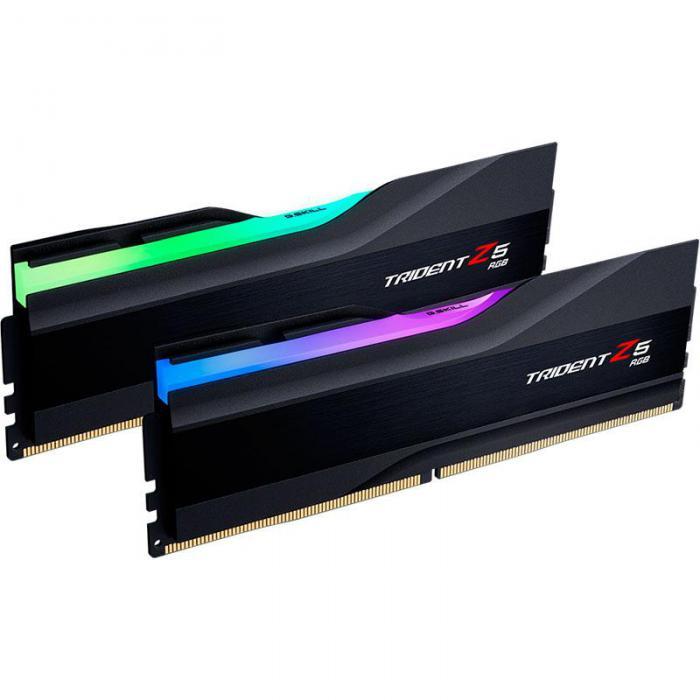 Модуль памяти G.Skill Trident Z5 RGB DDR5 DIMM 6800MHz PC-54400 - 64Gb Kit (2x32Gb) F5-6800J3445G32GX2-TZ5RK - фото 1 - id-p226700851