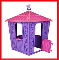06437 Детский игровой дом Pilsan Stone House, 114х114х151 см, Purple/Фиолетовый