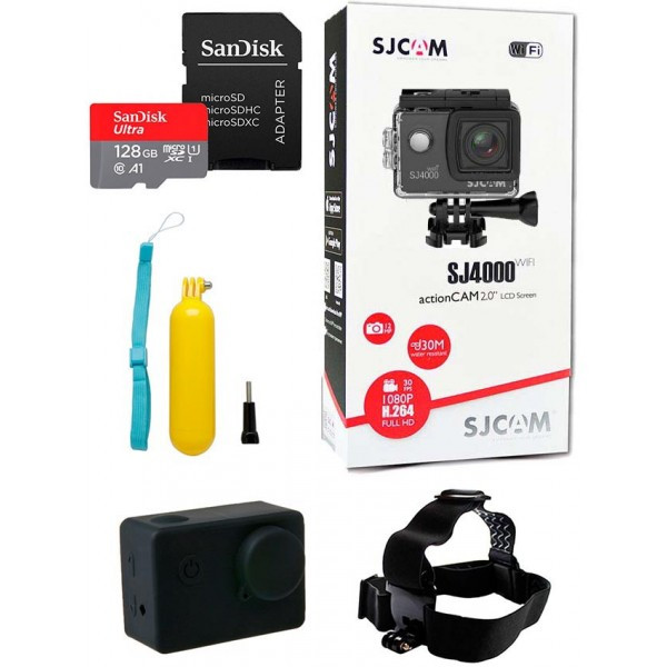 Подарочный набор Active kit с экшн-камерой SJCAM SJ4000 WiFi Черный - фото 1 - id-p187937234