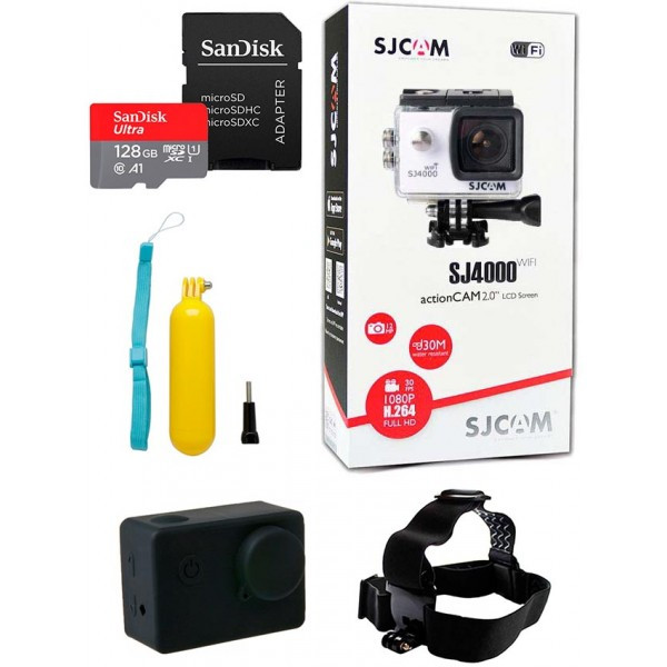 Подарочный набор Active kit с экшн-камерой SJCAM SJ4000 WiFi Белый - фото 1 - id-p187937237