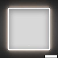 Квадратное зеркало с фронтальной LED-подсветкой Wellsee 7 Rays' Spectrum 172200400 (50*50 см, черный контур,