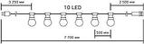 Гирлянда белт-лайт GAUSS HL060, уличная, светодиодная, ламп 10шт, 7.7м х 0.05м, фото 5
