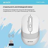 Мышь A4TECH Fstyler FG10S, оптическая, беспроводная, USB, белый и серый [fg10s white], фото 6