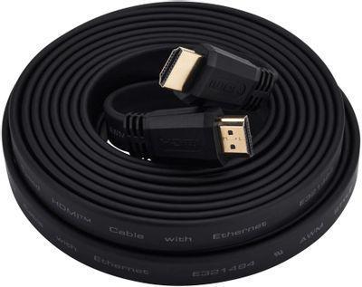 Кабель аудио-видео Buro HDMI 1.4, HDMI (m) - HDMI (m) , ver 1.4, 5м, FLAT, черный [hdmi 19m-19m v1.4 fl]