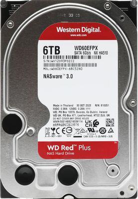 Жесткий диск WD Red Plus WD60EFPX, 6ТБ, HDD, SATA III, 3.5" - фото 3 - id-p225963509