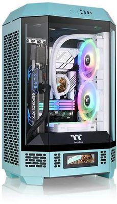 Корпус miniITX Thermaltake The Tower 300 Turquoise, Micro-Tower, без БП, голубой [ca-1y4-00sbwn-00] - фото 2 - id-p226650279