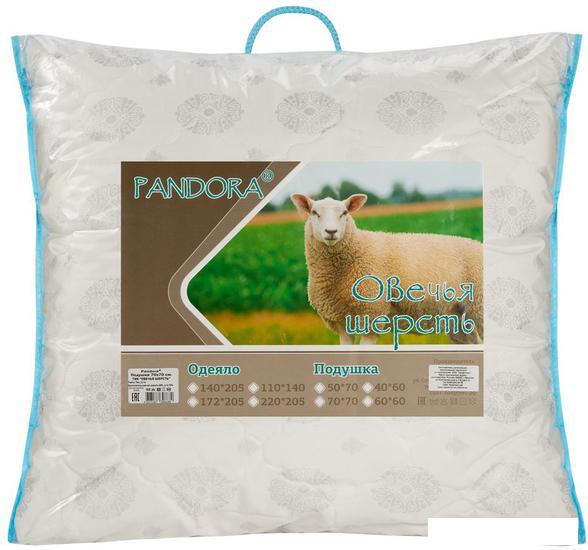 Спальная подушка Pandora Овечья шерсть тик 70x70 - фото 1 - id-p226011956