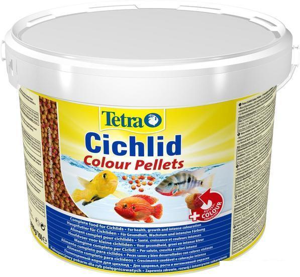 Сухой корм Tetra Cichlid Colour Pellets 10 л - фото 1 - id-p226806560