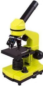 Микроскоп LEVENHUK Rainbow 2L, световой/оптический/биологический, 40-400x, на 3 объектива, желтый/черный
