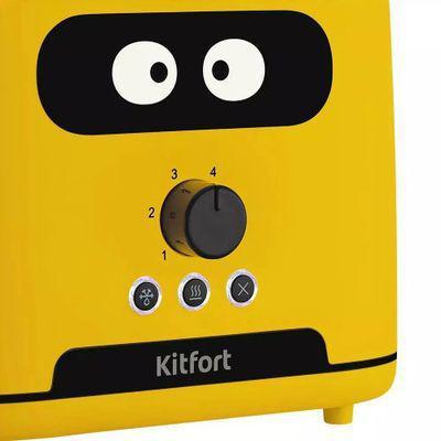 Тостер KitFort КТ-4093-1, желтый - фото 4 - id-p226075633