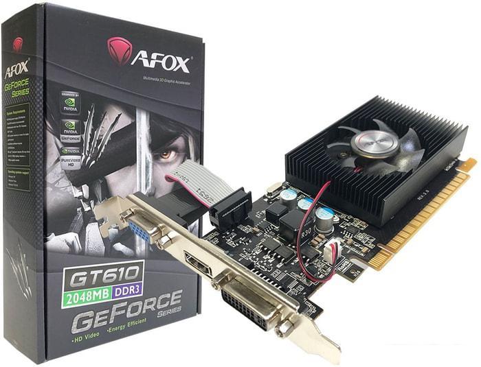 Видеокарта AFOX GeForce GT 610 2GB DDR3 AF610-2048D3L7-V6 - фото 3 - id-p226705293