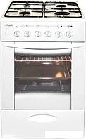 Кухонная плита Лысьва ЭГ 404 МС-2у (стеклянная крышка, решетка чугун, белый)