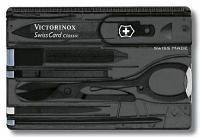 Швейцарская карта Victorinox SwissCard Classic, черный полупрозрачный, коробка подарочная [0.7133.t3]