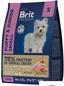 Сухой корм для собак Brit Premium Dog Puppy and Junior Small курица 3 кг