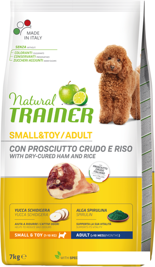 Сухой корм для собак Trainer Natural Adult Mini with Dry-cured Ham and Rice 7 кг