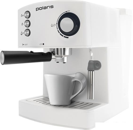 Рожковая помповая кофеварка Polaris PCM 1527E Adore Crema (белый) - фото 3 - id-p226681350