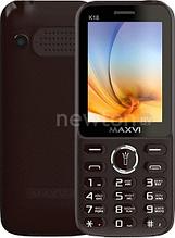 Кнопочный телефон Maxvi K18 (коричневый)