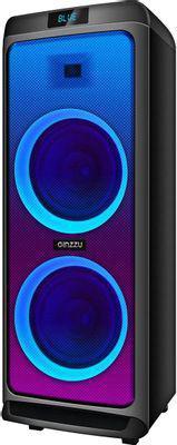 Музыкальный центр Ginzzu GM-205, 120Вт, с караоке, Bluetooth, FM, USB, micro SD, черный,