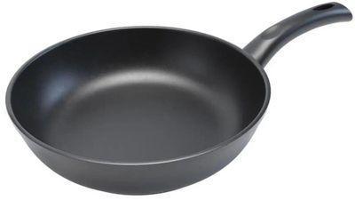 Сковорода Нева металл посуда Титан Классическая 8124, 24см, без крышки, черный