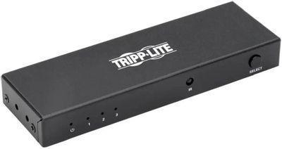 Переключатель аудио-видео Tripp Lite B119-003-UHD, 3xHDMI (f) - HDMI (f) , 1м, GOLD, ф/фильтр, черный