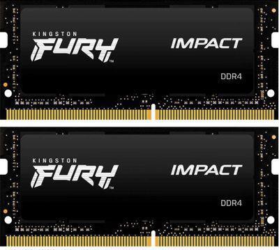 Оперативная память Kingston Fury Impact KF426S16IBK2/64 DDR4 - 2x 32ГБ 2666МГц, для ноутбуков (SO-DIMM), Ret