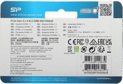 SSD накопитель Silicon Power M-Series SP256GBP34A60M28 256ГБ, M.2 2280, PCIe 3.0 x4, NVMe, M.2 - фото 3 - id-p226333528
