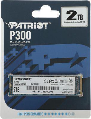 SSD накопитель Patriot P300 P300P2TBM28 2ТБ, M.2 2280, PCIe 3.0 x4, NVMe, M.2 - фото 2 - id-p226333814