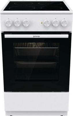 Электрическая плита Gorenje GEC5A41WG, стеклокерамика, белый/черный