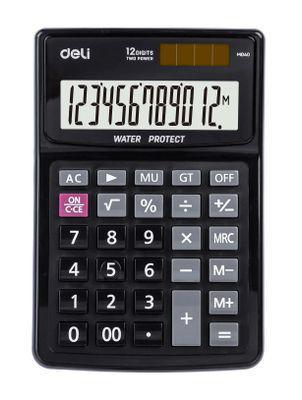 Калькулятор DELI EM04031, 12-разрядный, черный