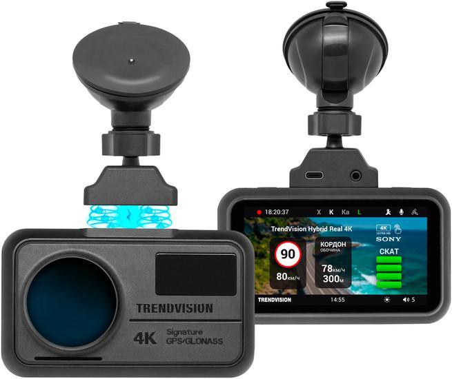 Видеорегистратор-радар детектор-GPS информатор (3в1) TrendVision Hybrid Signature Real 4K - фото 1 - id-p226411788