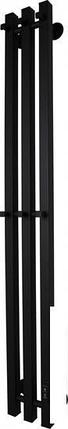 Полотенцесушитель Маргроид Ferrum Inaro СНШ 100x6 6 крючков профильный (черный матовый, таймер справ, фото 2