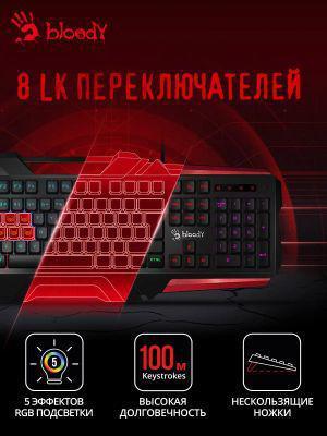 Клавиатура A4TECH Bloody B3590R, USB, черный + красный [b3590r (black+red)] - фото 5 - id-p226357313
