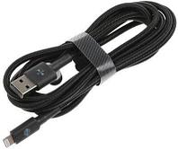 Кабель ZMI AL881, Lightning (m) - USB (m), 2м, MFI, в оплетке, черный