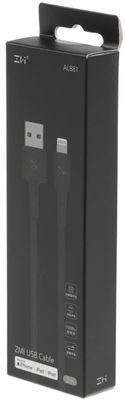 Кабель ZMI AL881, Lightning (m) - USB (m), 2м, MFI, в оплетке, черный - фото 3 - id-p226410418
