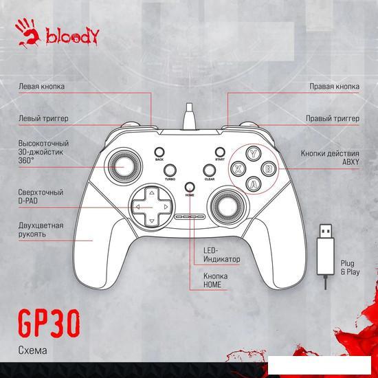 Геймпад A4Tech Bloody GP30 (черный/красный) - фото 9 - id-p226706164